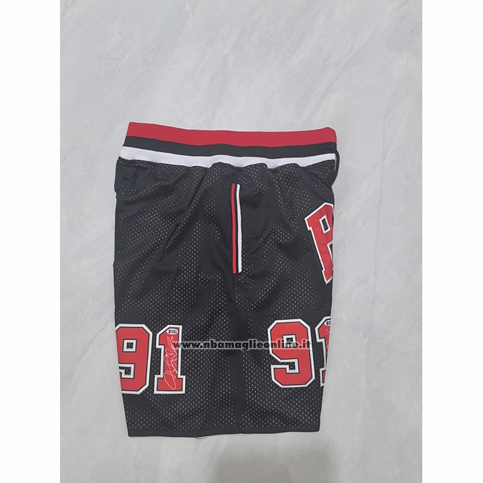 Pantaloncini Chicago Bulls Mitchell & Ness Just Don 1996-97 Nero